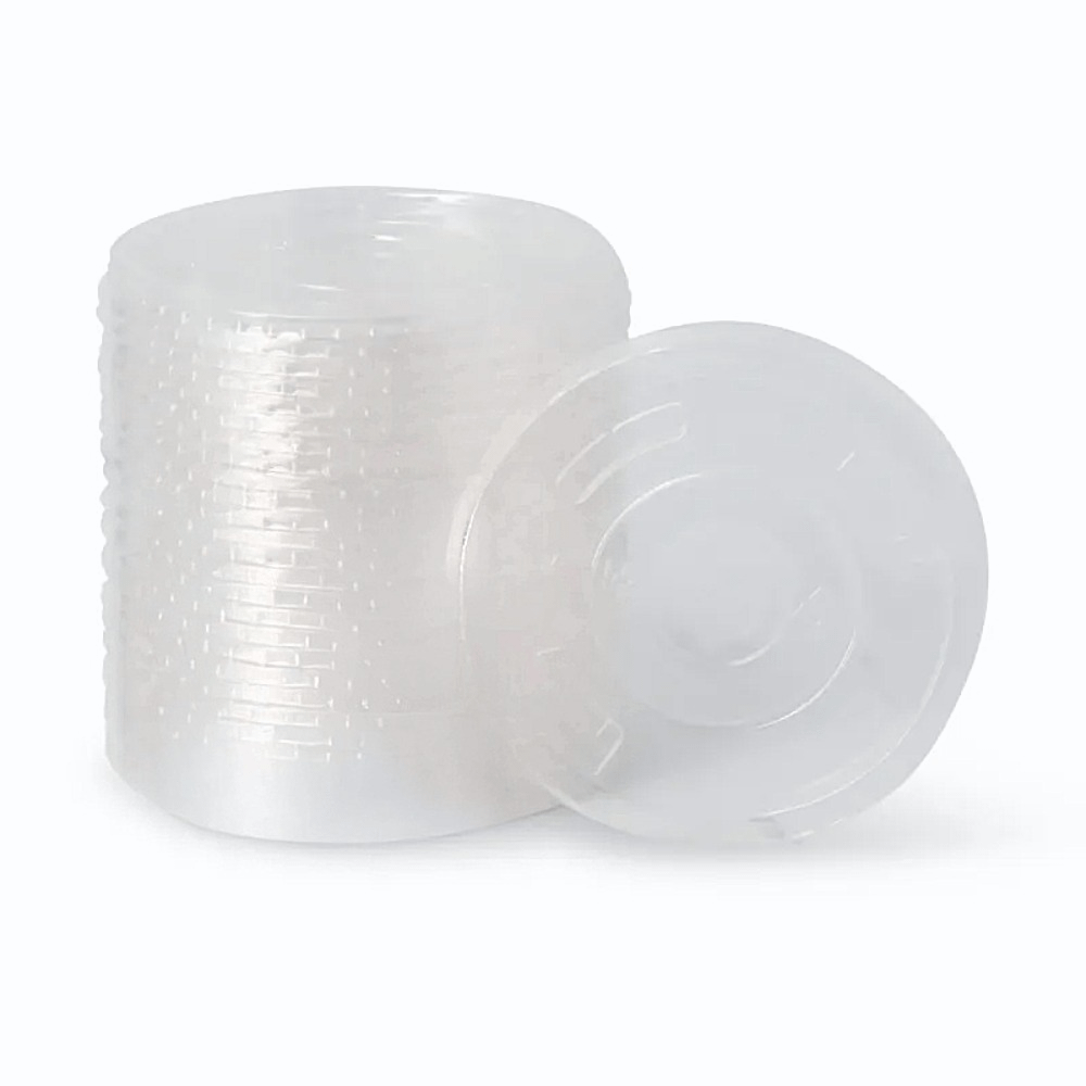 Coperchi piatti con foro compostabili per bicchieri da 400-500 ml 50 pz - immagine 2