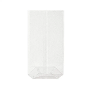 Sachets alimentaires transparents en NatureFlex™ 100+60x300 mm, compostables et biodégradables.
