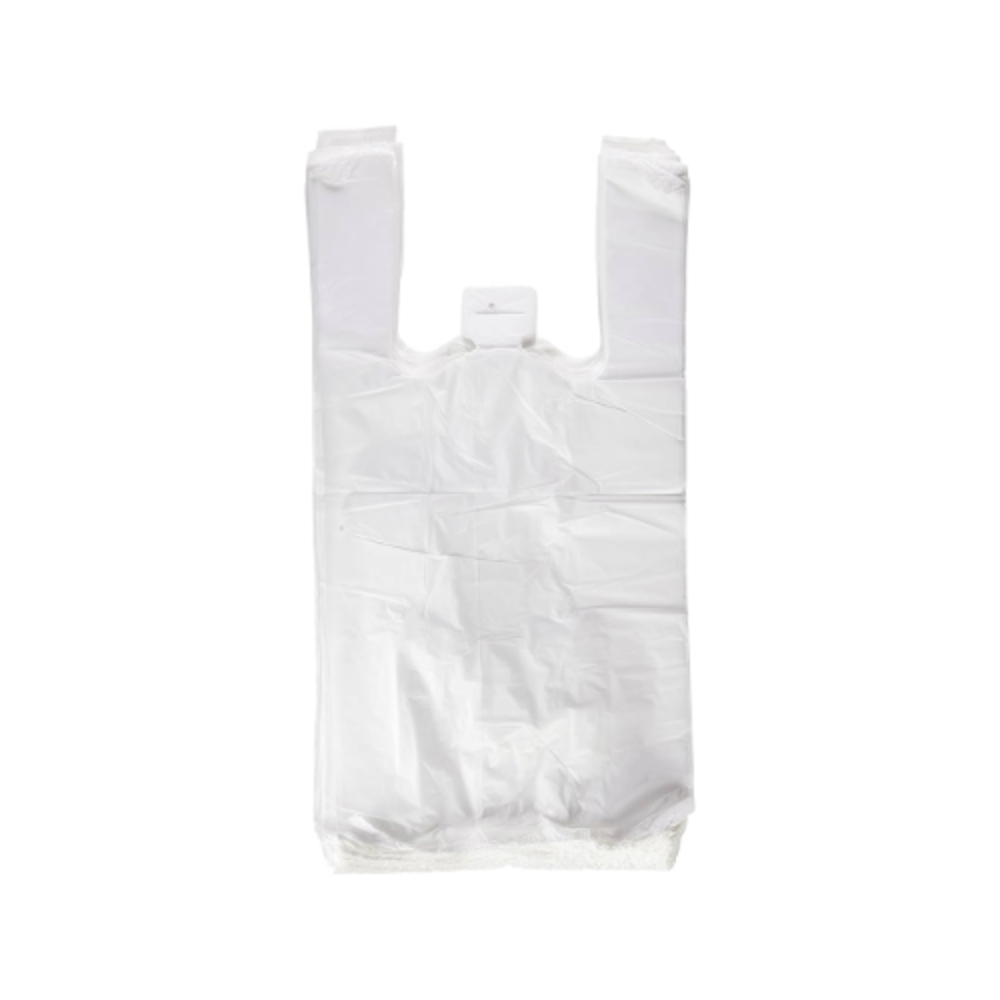 Grand Materbi Shopper blanc 30+9+9x60 cm, idéal pour un transport écologique et pratique.