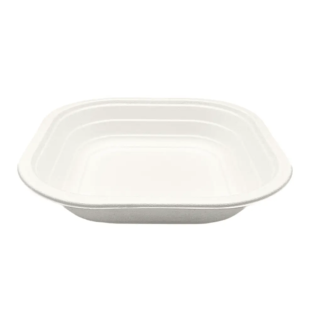 Plaque de fond carrée thermoscellable en canne à sucre 18x18 cm, lot de 125.