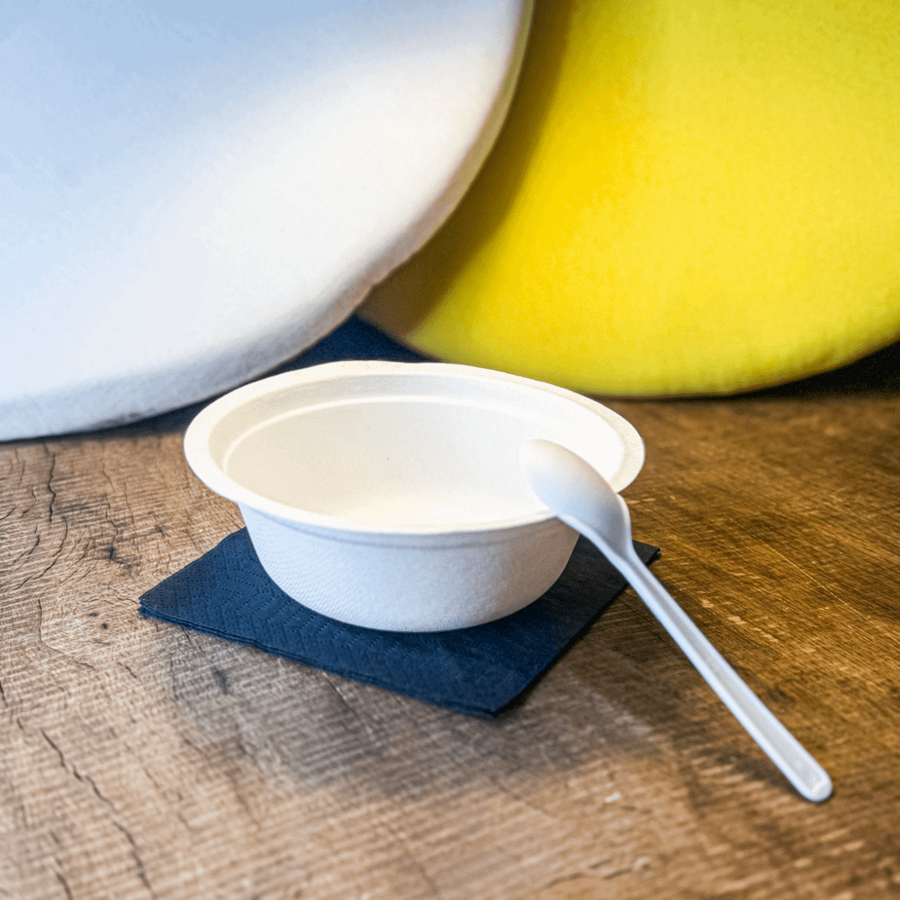 Ciotole in polpa di cellulosa e PLA 250 ml 125 pz - immagine 3