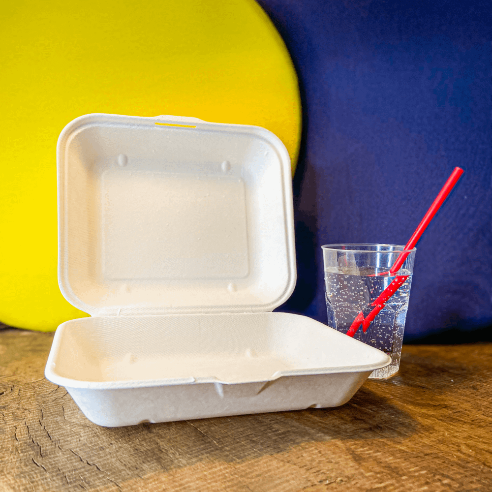 Contenitore da asporto con coperchio biodegradabile da 1200 ml