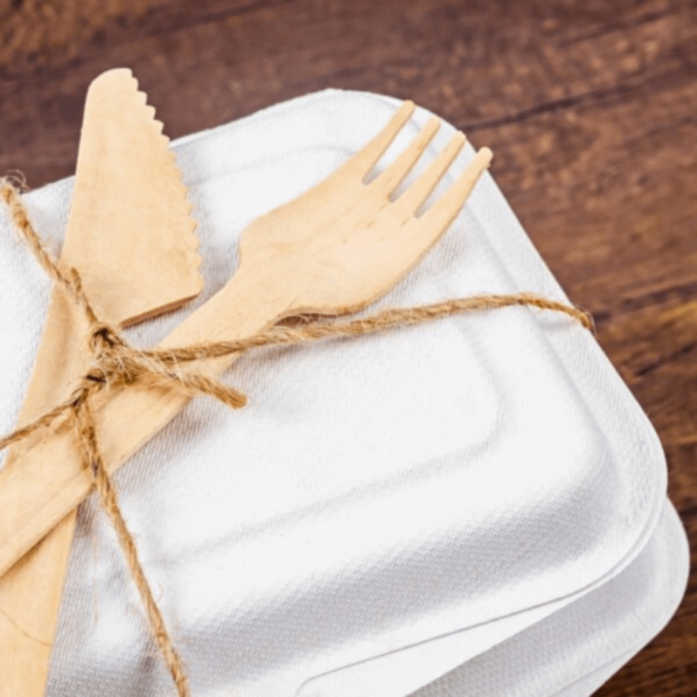 Contenitori cibo da asporto medium avana, confezione da 100 pz