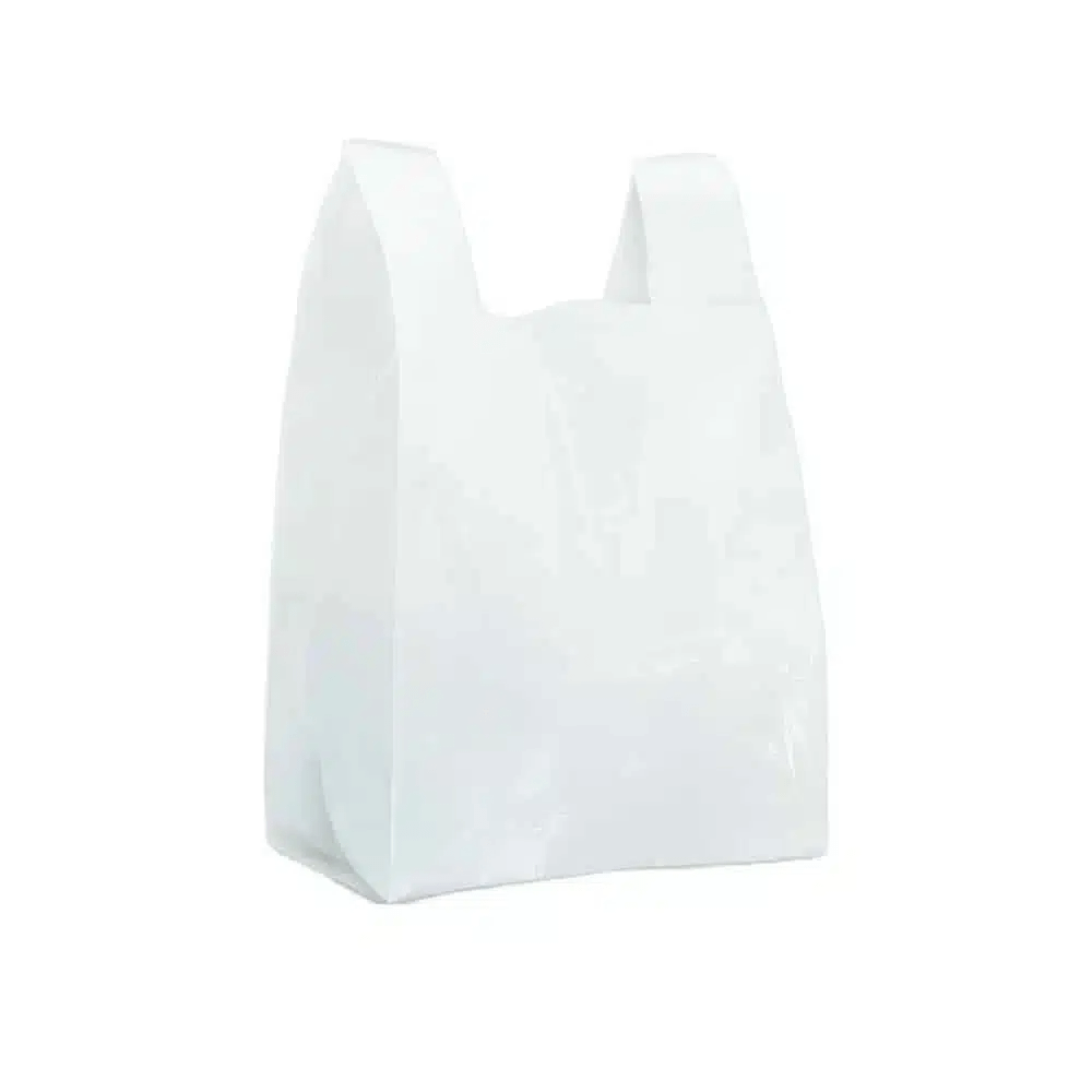 Mini shopper bianche in Materbi 24+6+6x45 cm – 4 Kg