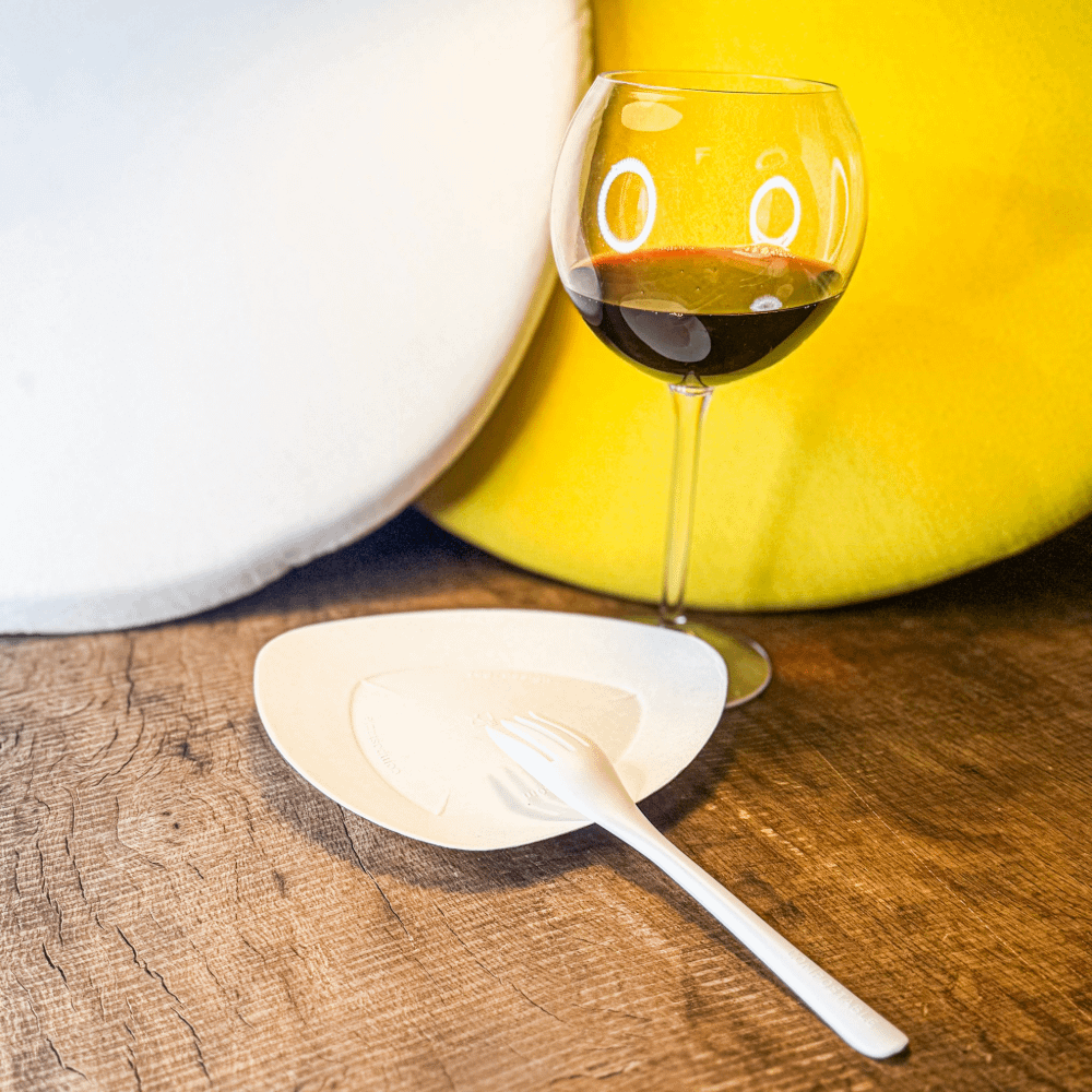 Piatti eleganti usa e getta triangolari in cellulosa e Pla 100 pz - immagine 3