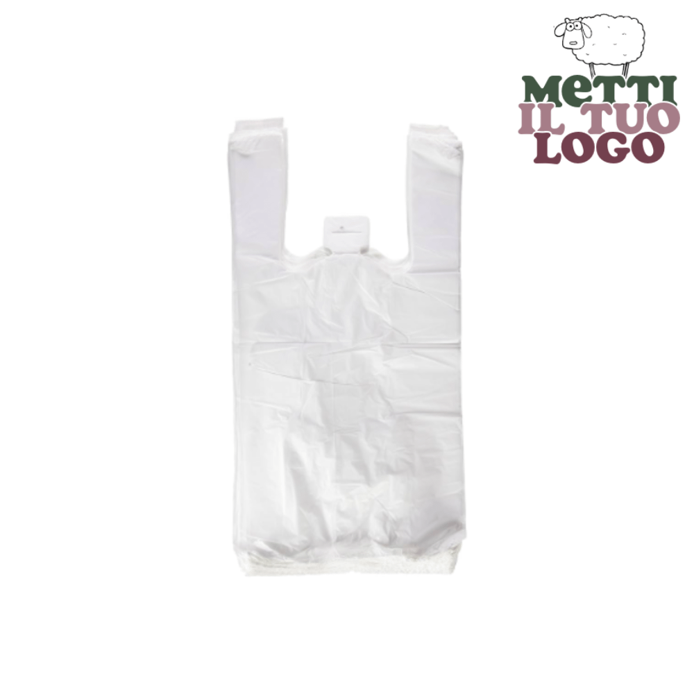 Shopper bio compostabili personalizzati 30+18x53 cm, 13 gr, 4 kg