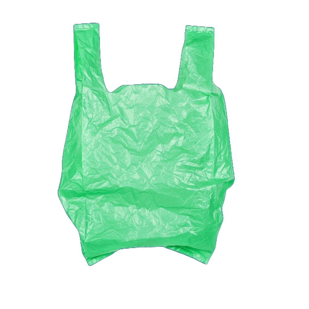 Shopper biodegradabili e compostabili medie verdi 27x50 cm, portata 4 Kg.