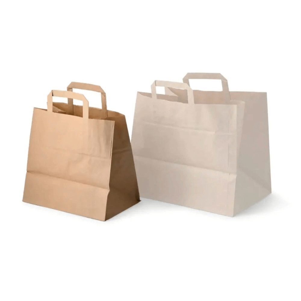 Shopper avana con manici in carta ecologica, plastic free e sicura