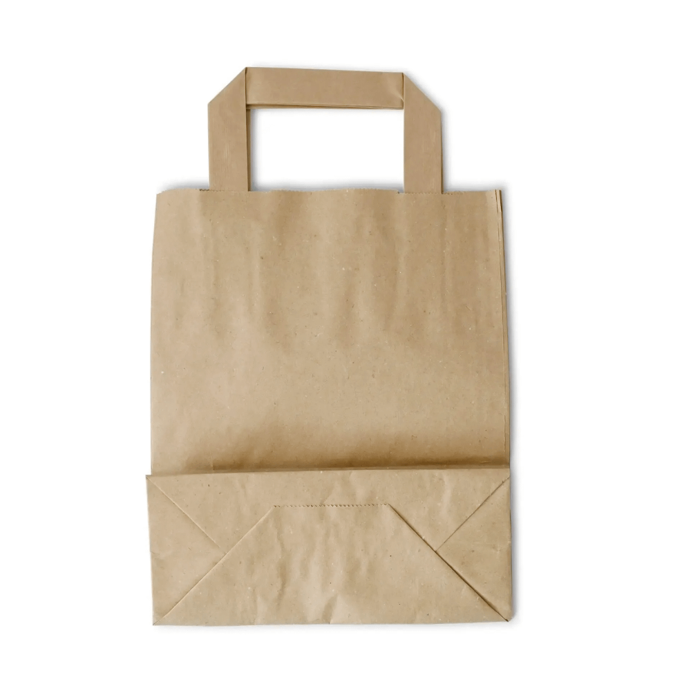 Shopper carta riciclata avana 18+8x22 cm