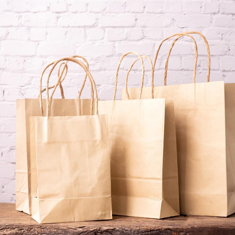 Shopper avana manici carta ecologica certificata