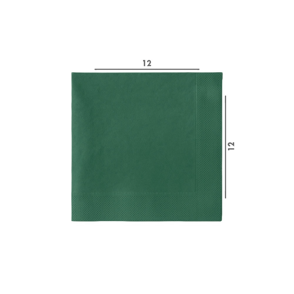 Caspari Tovaglioli di carta per ospiti con bordo a nastro, colore verde, 15 per confezione