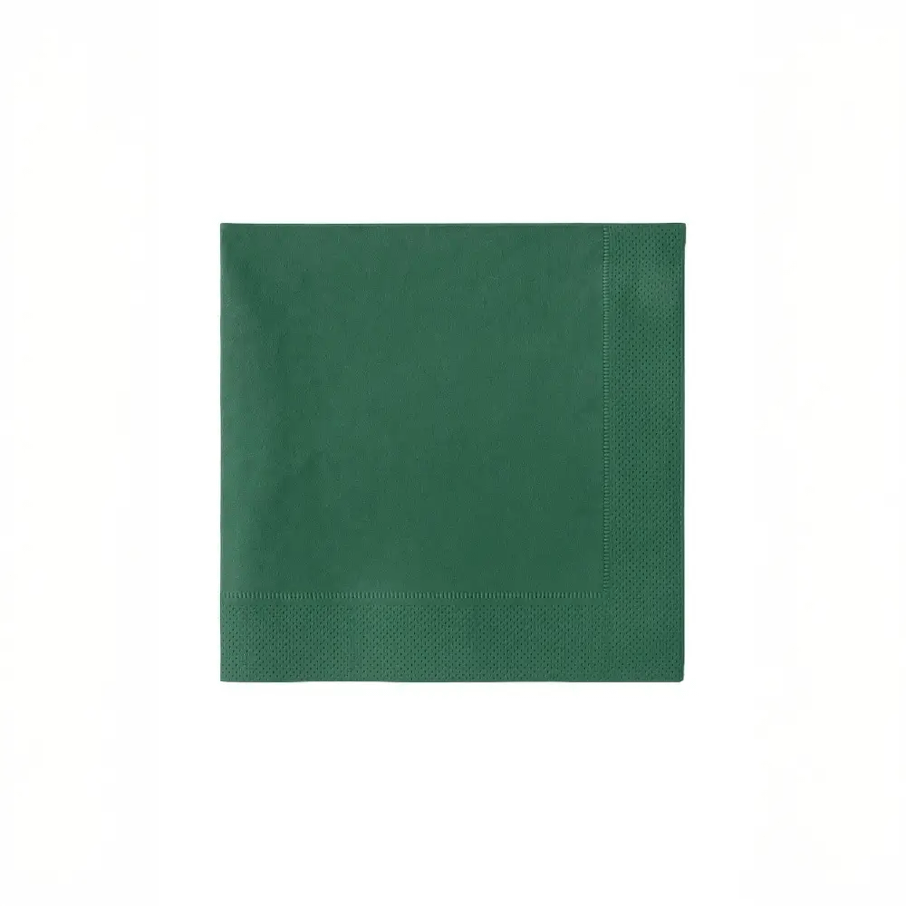 Tovaglioli piccoli in carta verde 24x24 cm a 2 veli per uso professionale
