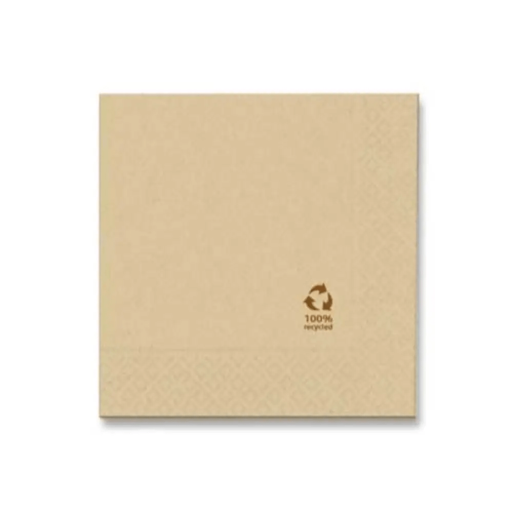 Tovagliolo vegetale avana 2 veli 33x33 cm