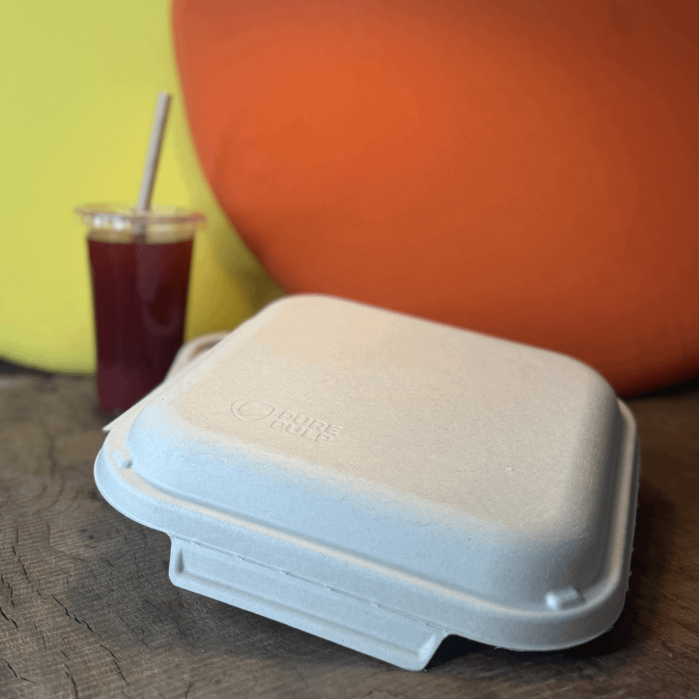 Contenitore triscomparto ecologico con coperchio, confezione da 100 pz