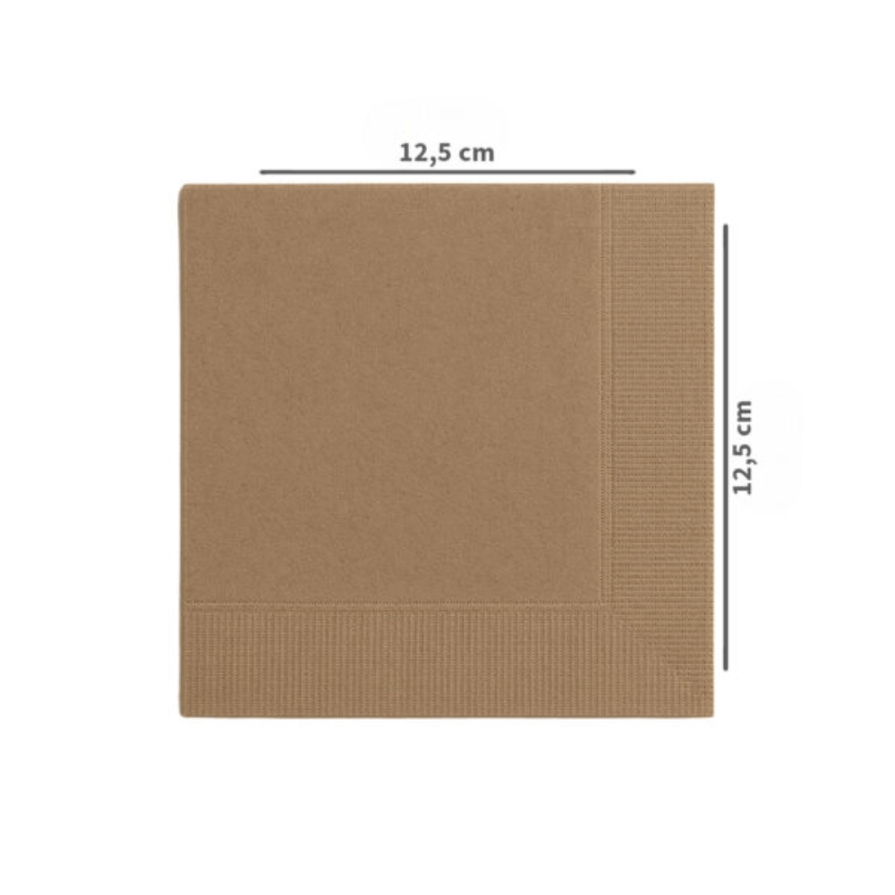 Tovaglioli personalizzati bar tortora 25x25 2 veli