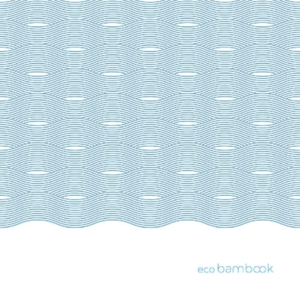 Nappe Bambook bleue Levante 100x100 cm compostable.