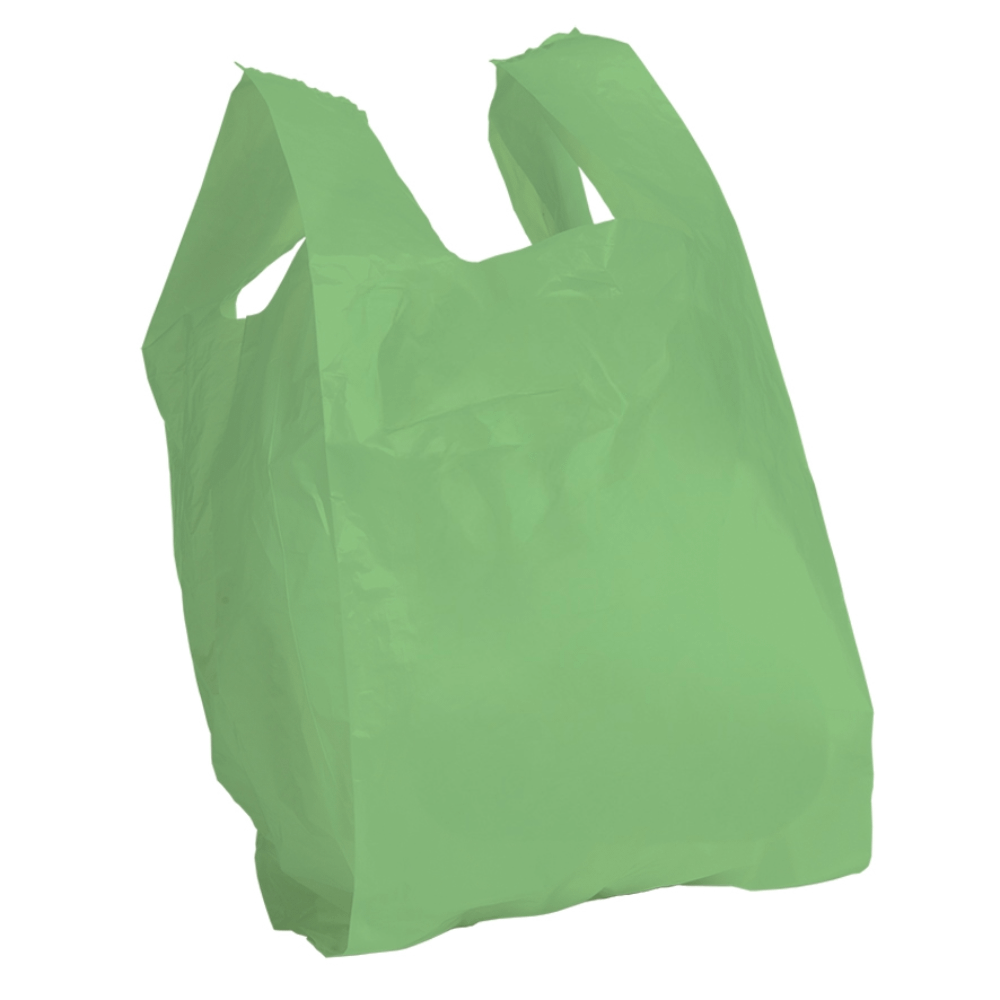 Biodégradable et compostable maxi shoppers verts 30x60 cm, 4 kg, compostables et biodégradables.