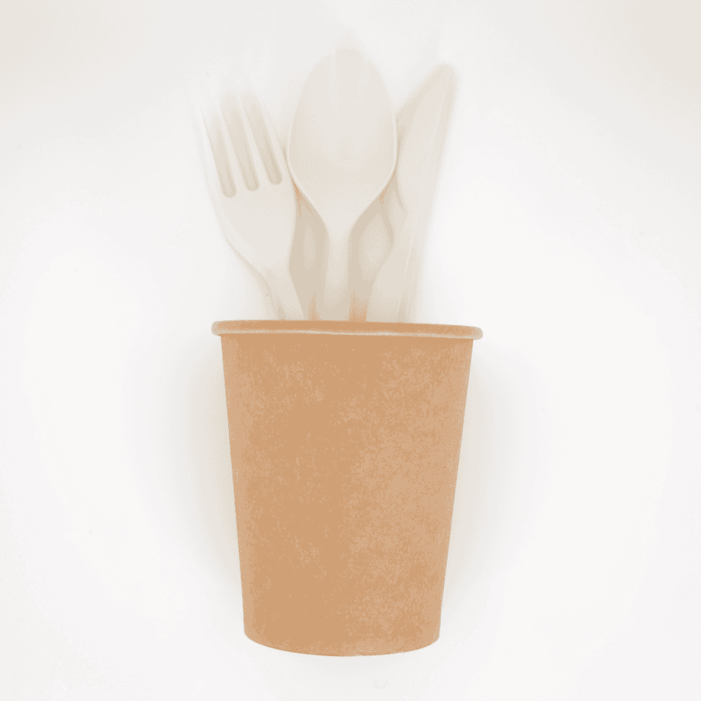 Fourchette biodégradable 16,5 cm pour restauration, événements et street food écoresponsables