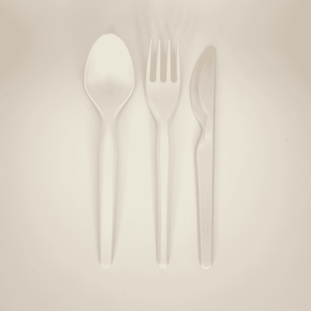 Forchette in materbi color latte 16.5 cm 100 pz - immagine 2