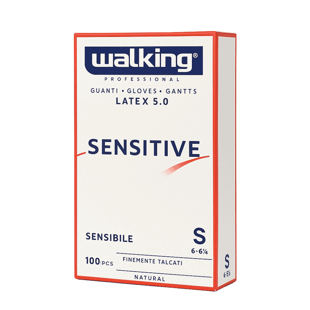 Gants en latex blanc taille S 100 pcs, vue latérale