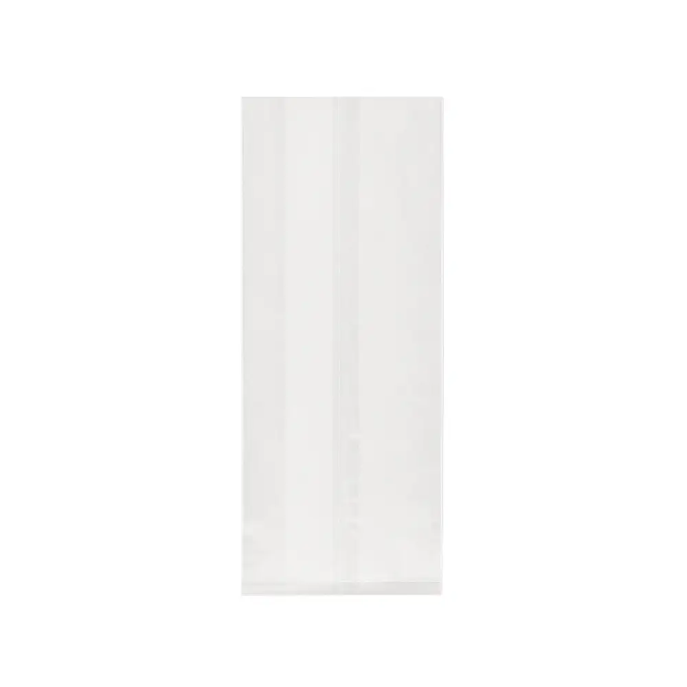 Sachets transparents biodégradables en Natureflex™ 100+60x330 mm pour emballage alimentaire compostable lot de 100