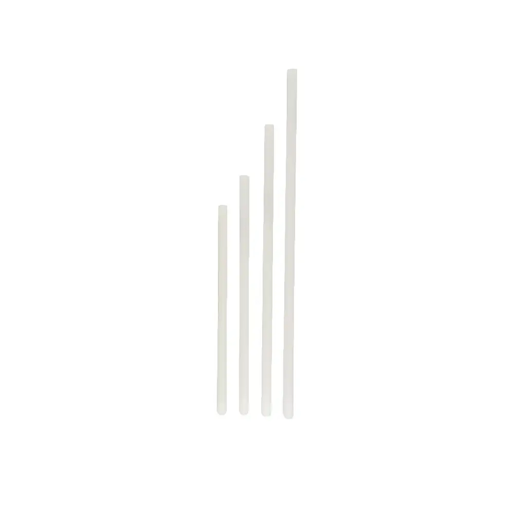 Pailles blanches biodégradables et compostables 7x210 mm pour boissons froides et cocktails