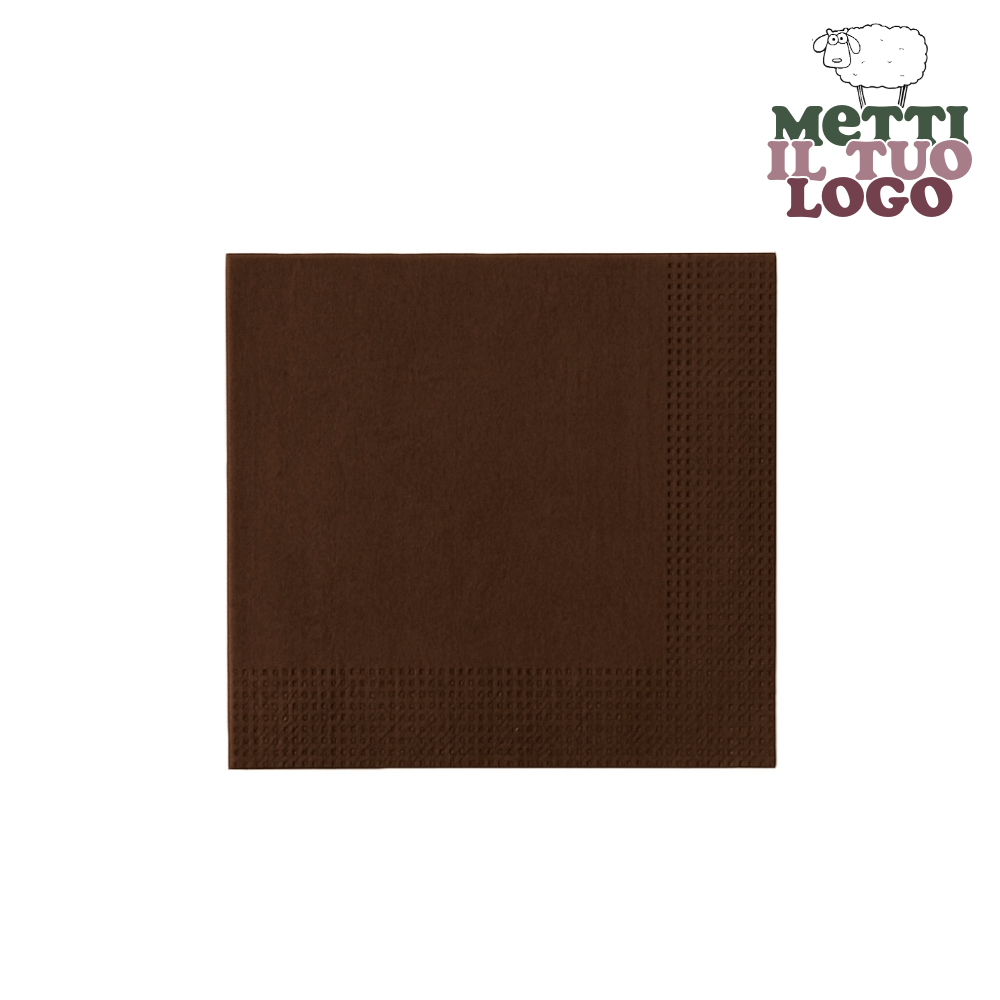 Serviettes de table personnalisées 40x40 cm couleur chocolat - Cliquez pour personnaliser !