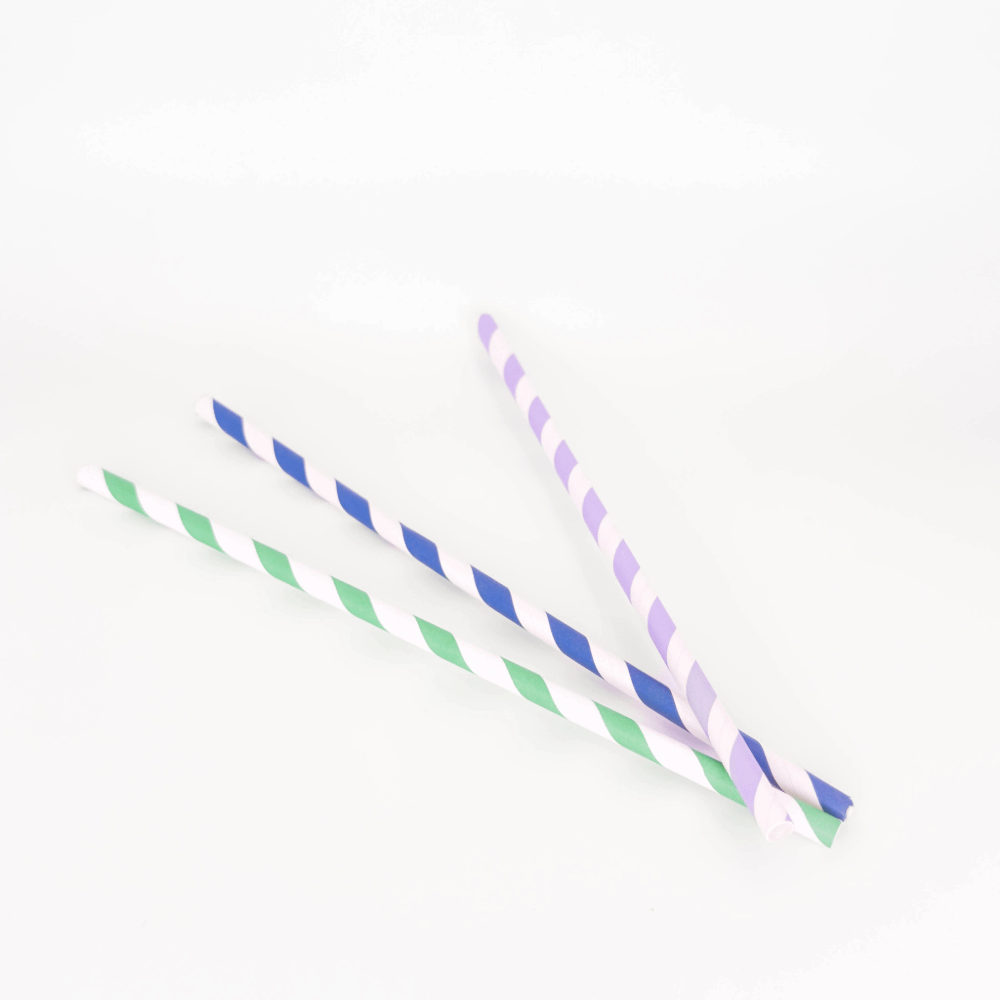 Pailles en papier coloré sans plastique recyclable 250 pcs. – Image 2