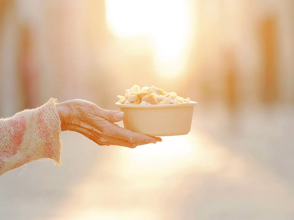 Prodotti compostabili e biodegradabili utilizzati in eventi solidali e comunitari, ideali per enti, associazioni, chiese e realtà del terzo settore.