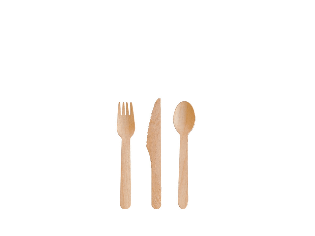 posate compostabili ecologiche in legno