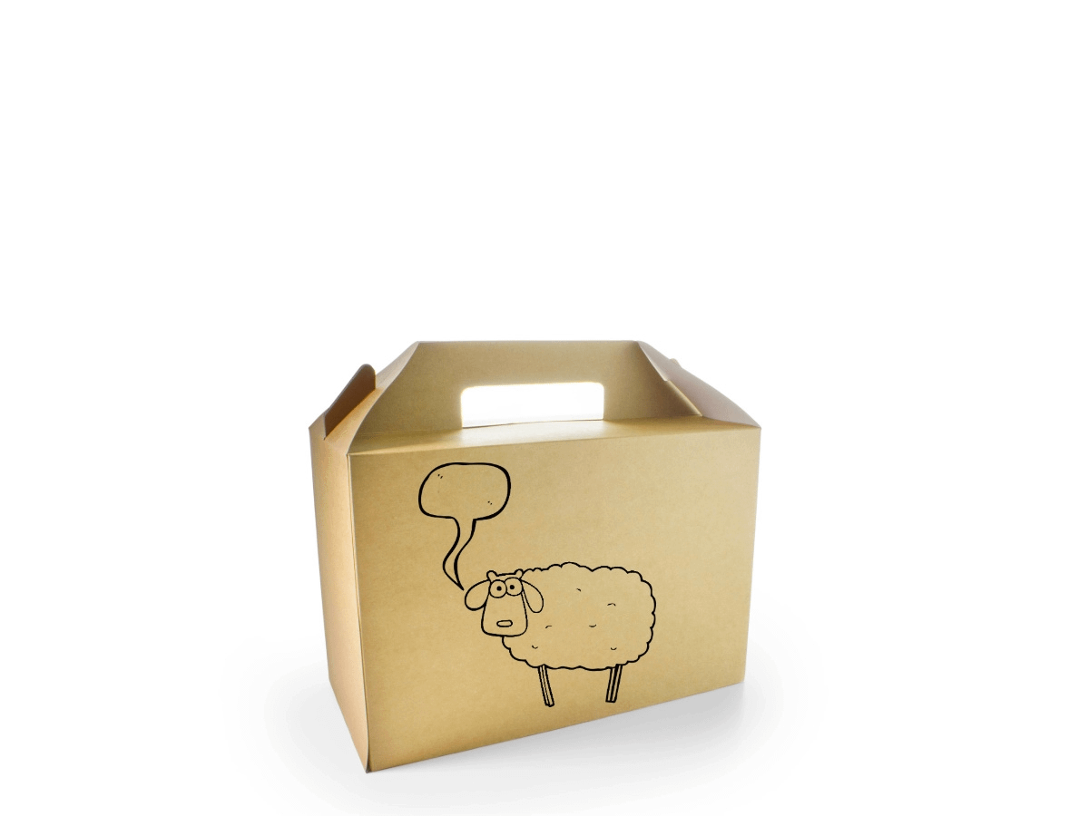 Contenitori per alimenti personalizzati compostabili con logo per ristoranti e delivery
