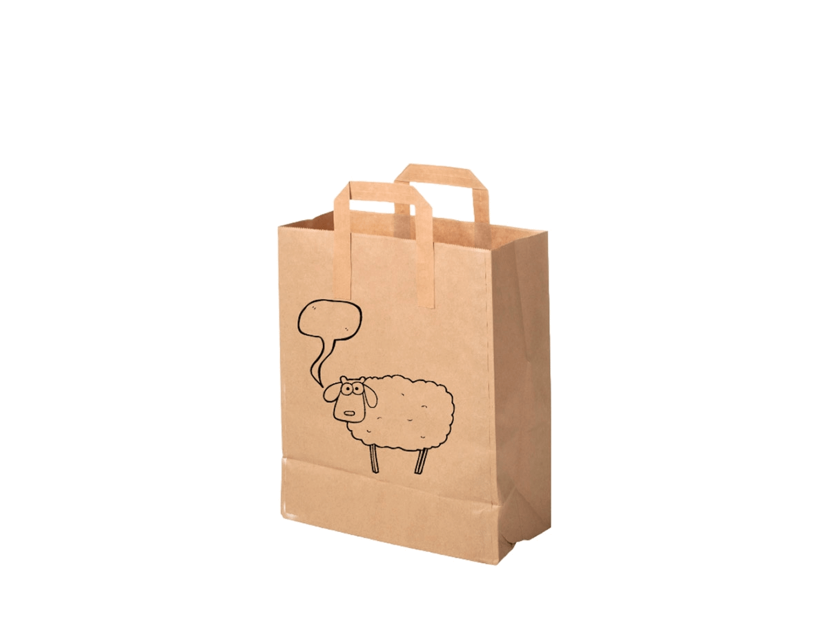 Shopper personalizzate compostabili con logo per negozi e take-away