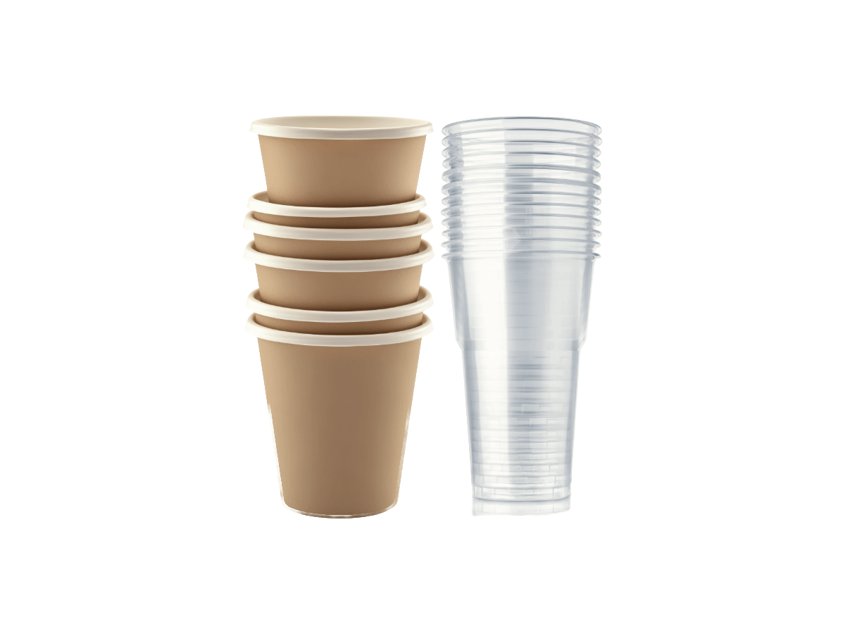 Bicchieri di plastica compostabili all’ingrosso in PLA. Ideali per bevande fredde, catering ed eventi. Certificati, resistenti ed eco-friendly a prezzo competitivo.