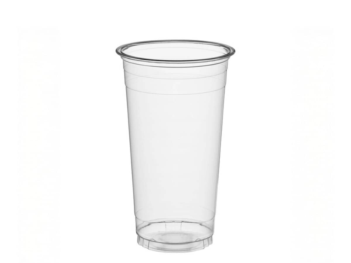 Gobelet compostable transparent pour apéritifs, idéal pour spritz et cocktails.