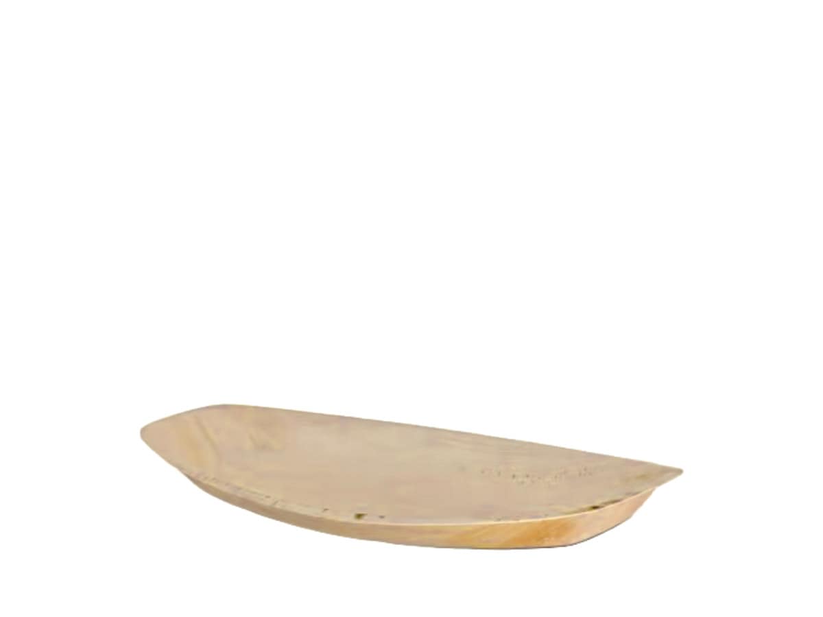 Plateaux compostables en feuilles de palmier et bois pour présentation élégante