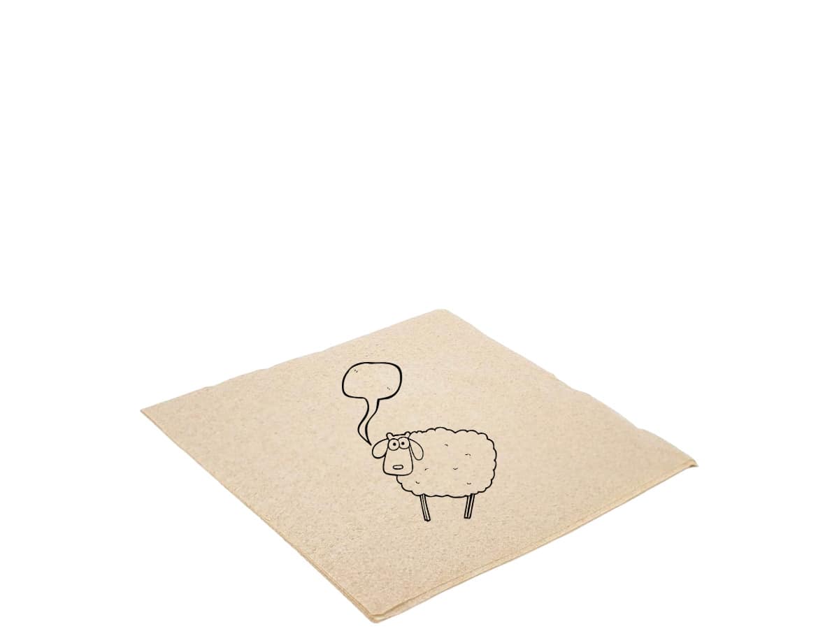 Serviettes de table personnalisées compostables avec logo pour restaurants et événements