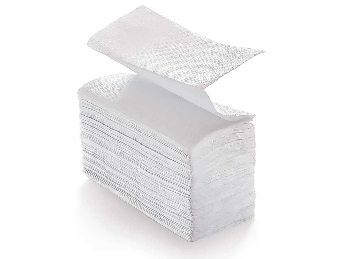 Serviettes en papier biodégradables pour distributeurs dans sanitaires et espaces publics