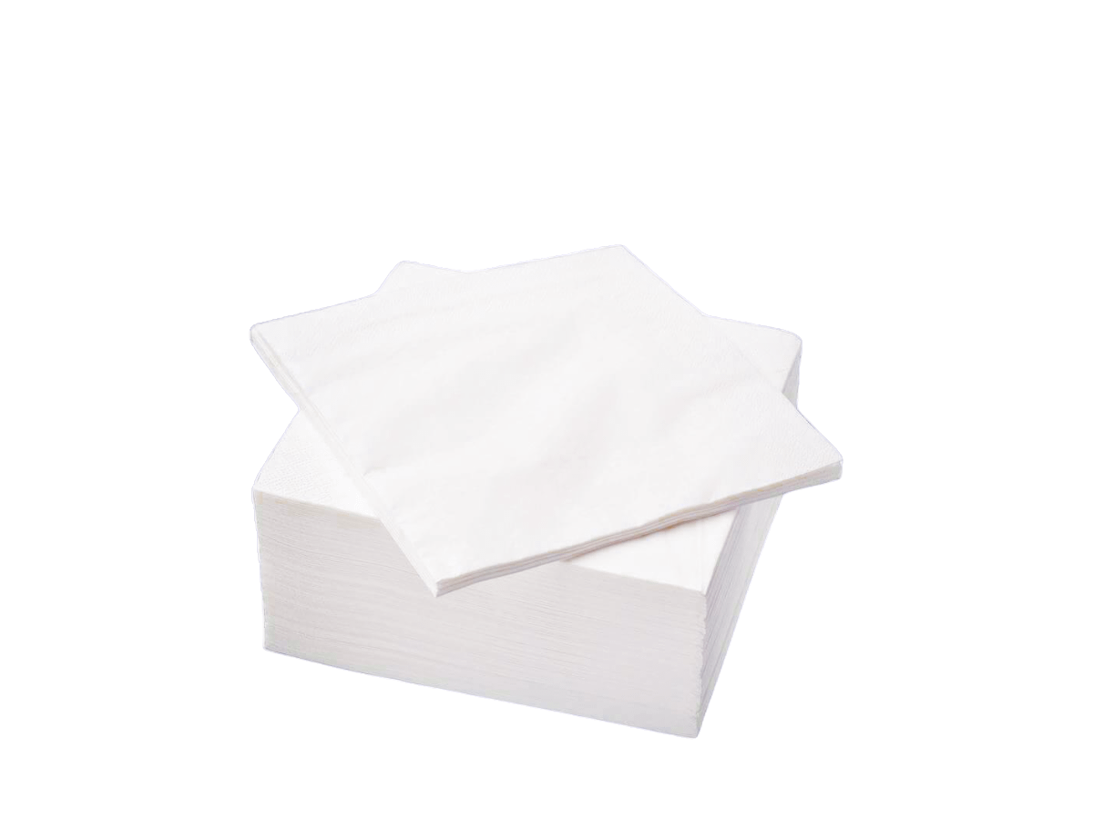Serviettes en papier compostables 17x17 cm et formats plus grands pour bars et restaurants