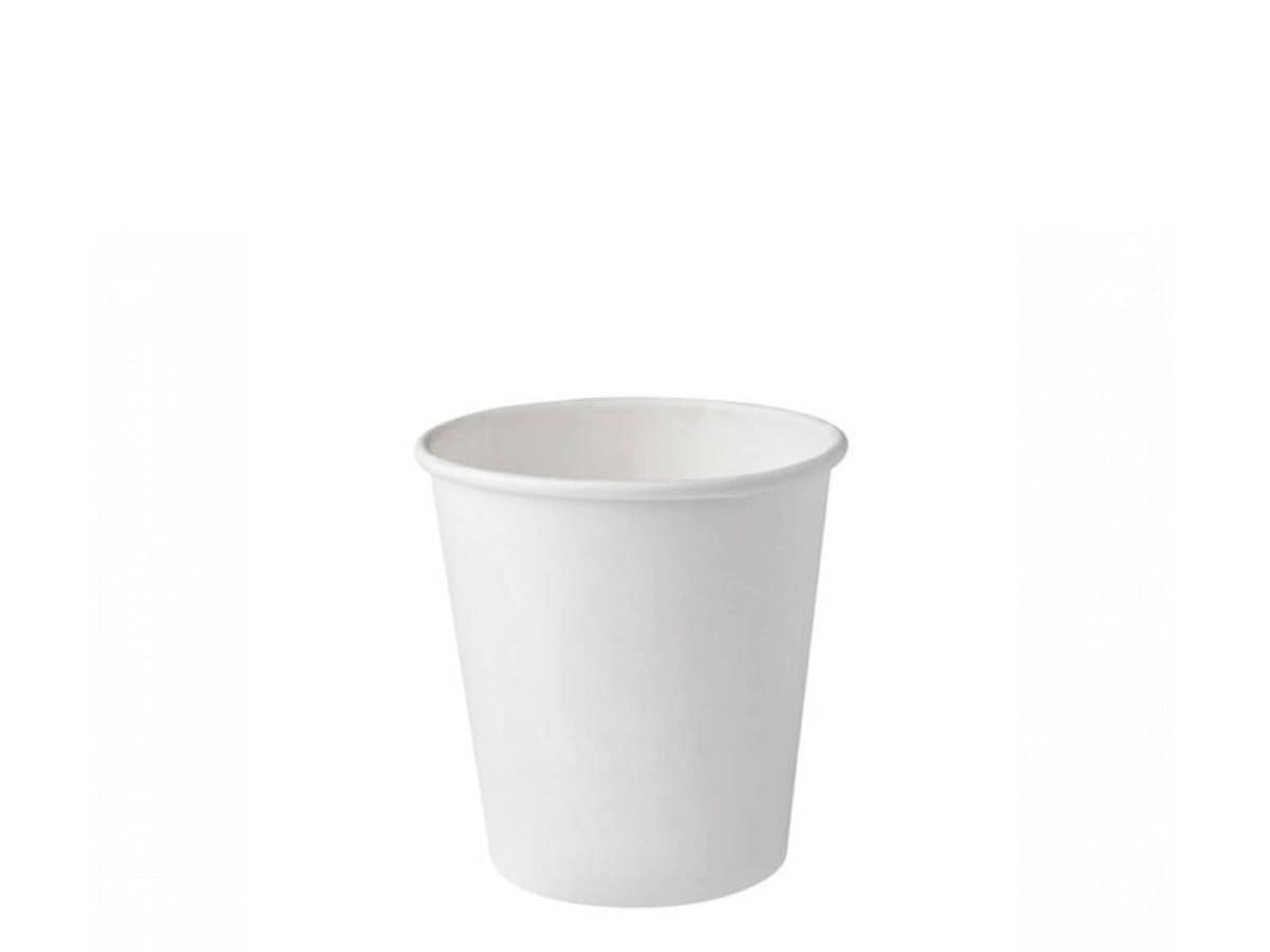 Gobelet à café en papier compostable avec revêtement en PLA pour boissons chaudes.