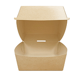 Scatole Asporto Burger 50 Pezzi - 15 Cm In Cartone Biodegradabile | Con Coperchio