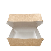 100 Scatole Per Hamburger In Carta Kraft Taglia M – 115x115x60 Mm, Ecologiche, Riciclabili, Adatte A Microonde E Antiperdita