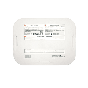 Couvercle compostable en carton pour plateaux 2-3 portions, résistant de -25°C à +200°C.