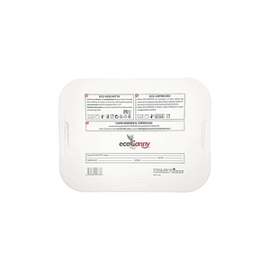 Couvercle en carton pour barquettes 1-2 portions, pratique et biodégradable.