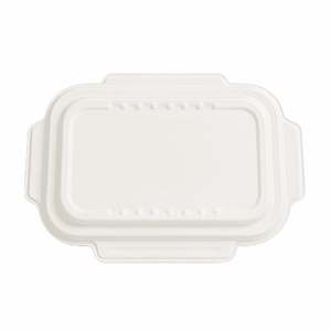 Couvercles compostables pour plateaux 850–1000 ml, en matières végétales, certifiés UNI EN 13432.