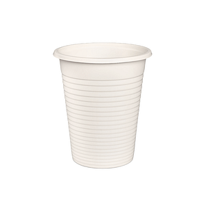 Gobelets blancs en bioplastique CPLA de 200 ml, lot de 100, compostables et biodégradables.