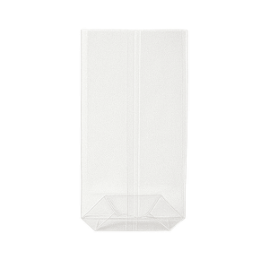 Sachets alimentaires transparents en NatureFlex™ 100+60×300 mm, compostables et biodégradables.