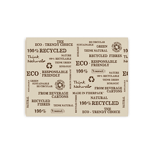 Tapis de bar en papier recyclé 40x31 cm en rouleaux.