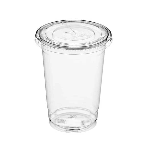 Bicchiere con coperchio compostabile 640 ml