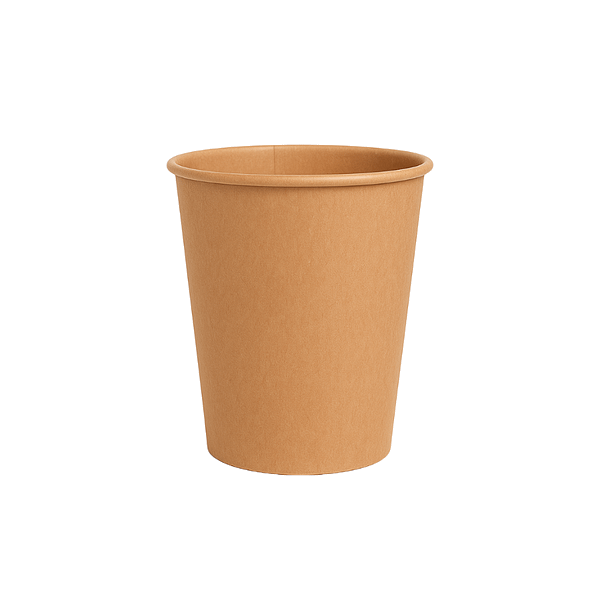 Bicchieri carta compostabili avana 290 ml per bevande calde, confezione da 100 pezzi.
