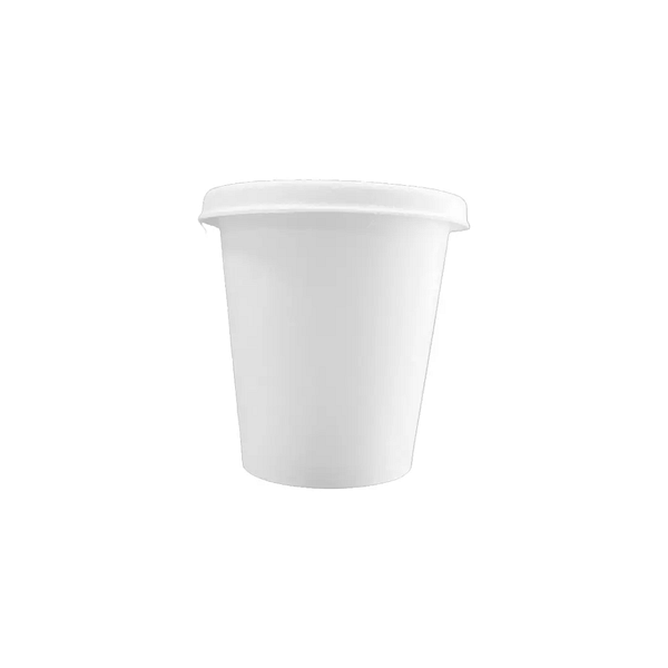 Bicchiere da caffè compostabile con coperchio, 100 pezzi.